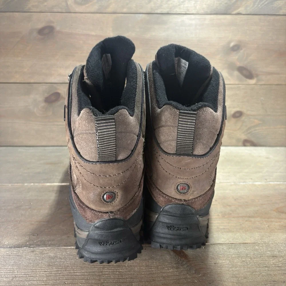 merrell isotherm mens size 11.5 shoes brown suede waterproof snow boots